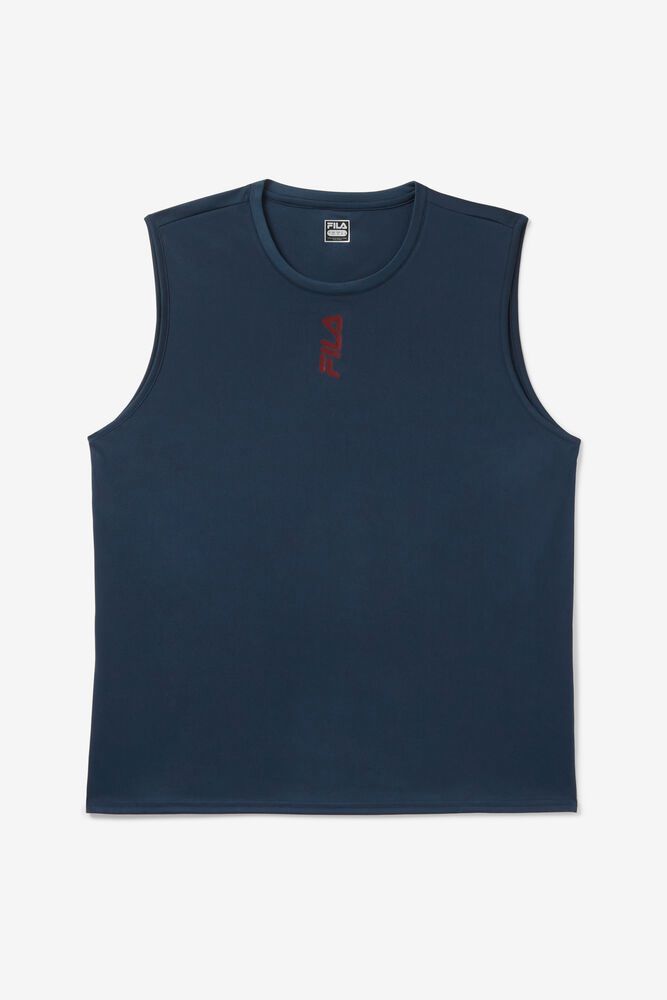 Fila T-Shirt Mens Navy Rep Tank - Ireland 32895-JPLB